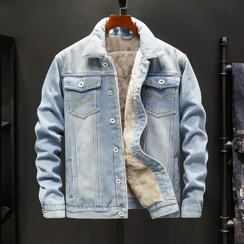 Denim Jacket Men Korean Gown Trend Men's Top Clothes