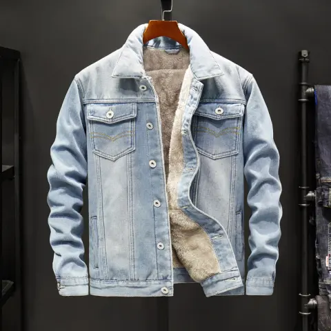 Denim Jacket Men Korean Gown Trend Men's Top Clothes
