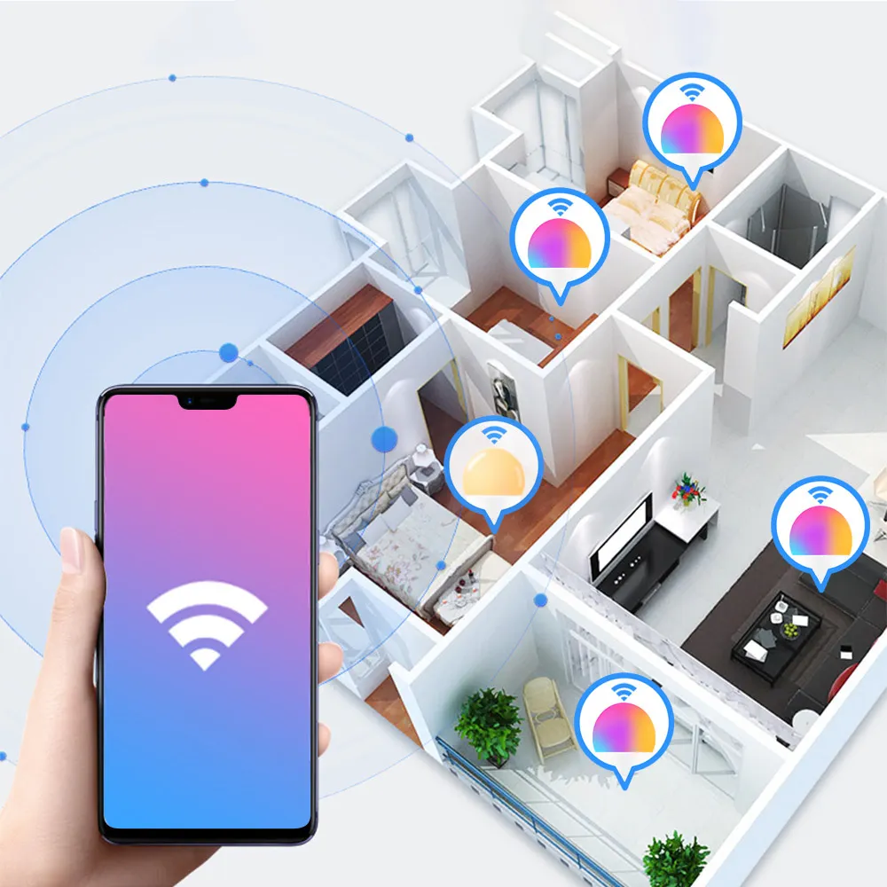 15W WiFi Smart Light Bulb RGB White