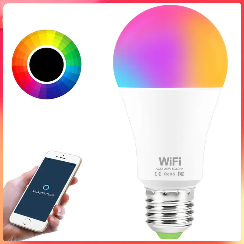 15W WiFi Smart Light Bulb RGB White