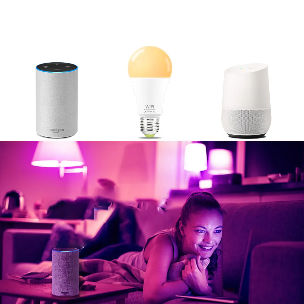 15W WiFi Smart Light Bulb RGB White