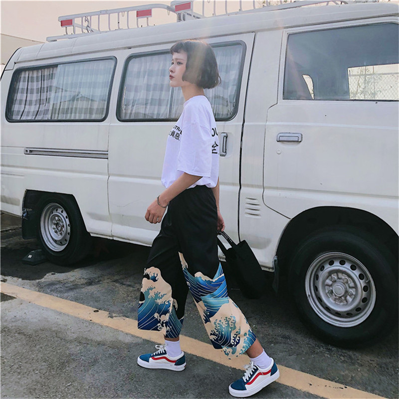 High Waist Wide Leg Cropped Elastic Shorts