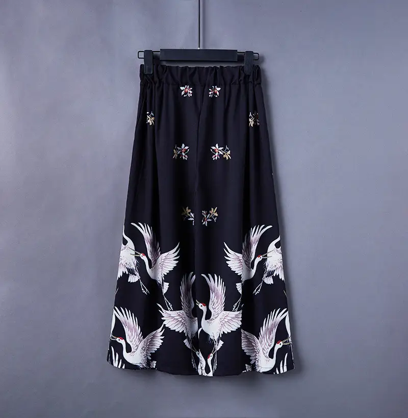 High Waist Wide Leg Cropped Elastic Shorts