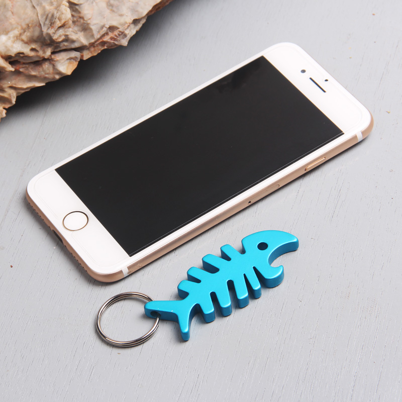 Title 4, Fish Bone Beer Bottle Opener Keychain Multi-Fun...