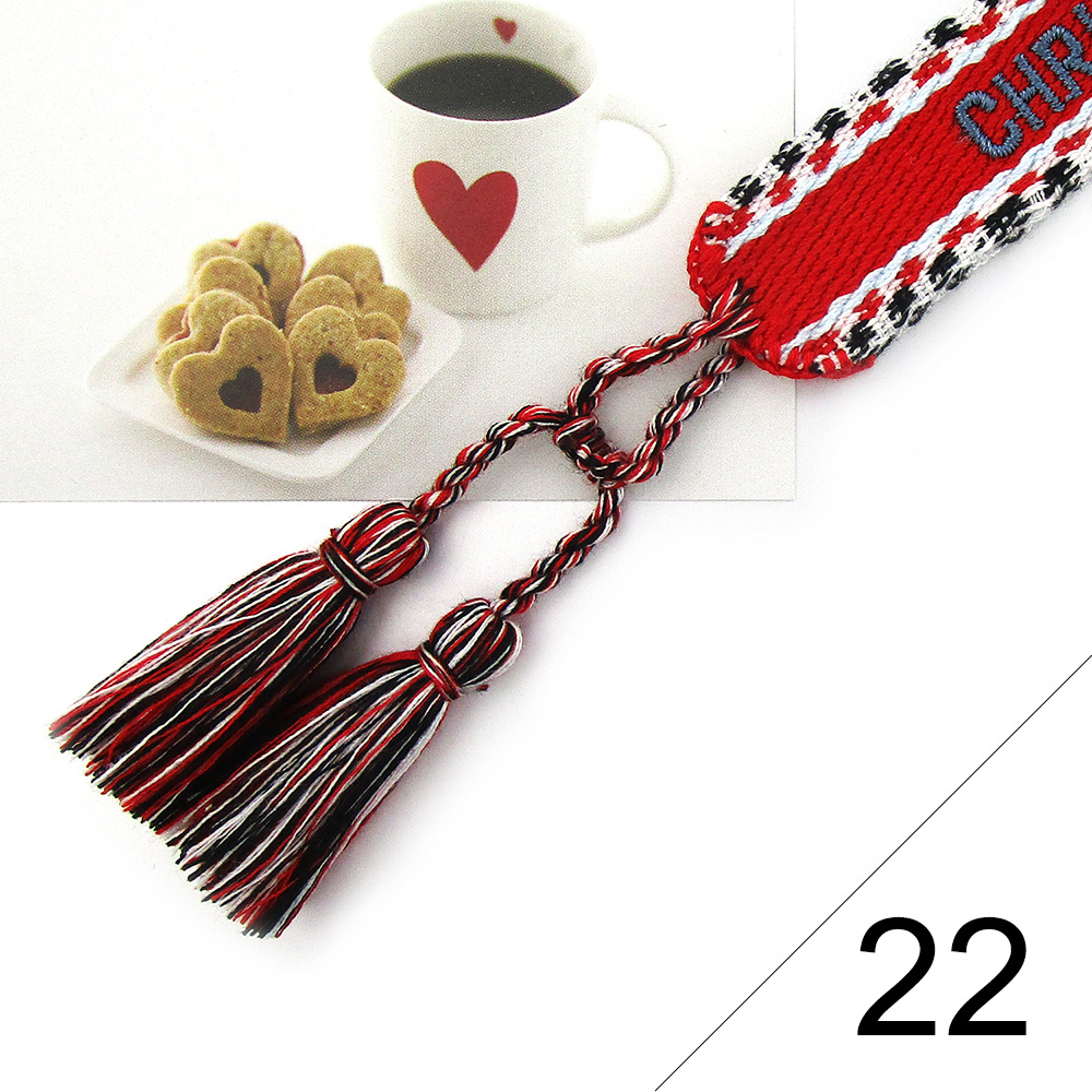 Word Bracelet Customized Embroidery Wrist Band Tassel Bracelet  Promotional Feed