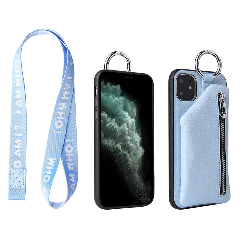 bluewith lanyard