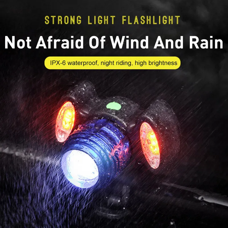 4 Modes Bike Front Lamp USB Rechargeable Strong Light