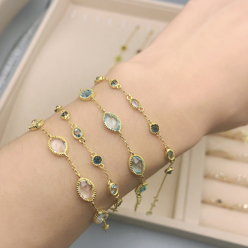 Natural Stone Bracelet Energy System Natural Blue Drag Pa Caibao Bracelet