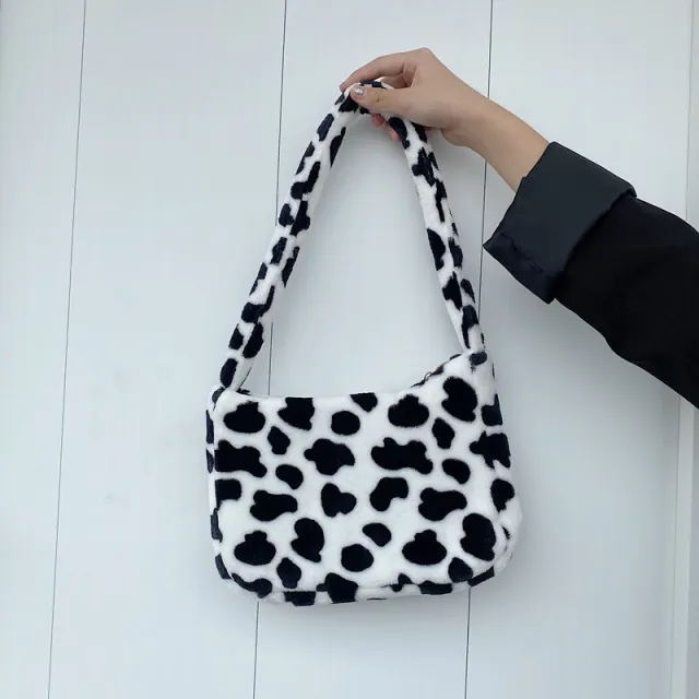 Cute Girl Heart Student Single Shoulder Bag Retro French Armpit Bag Milk Color - Shop at LoveMi