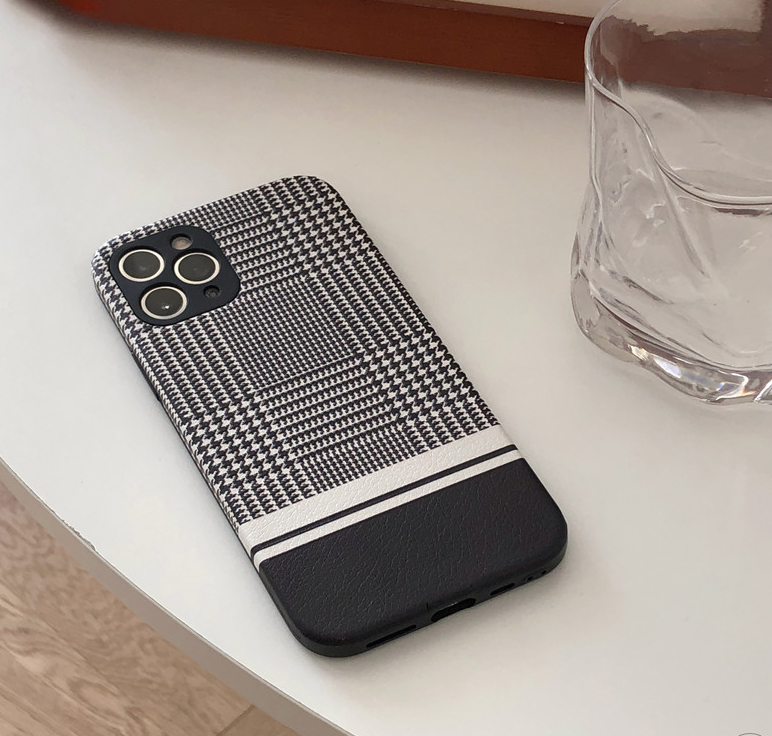 Compatible with Apple, Black houndstooth iPhone 11 phone case - Image 5