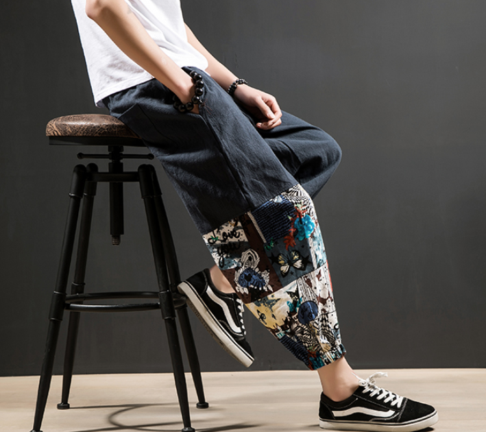 Cotton linen men's clothing men's casual loose Harem Pants