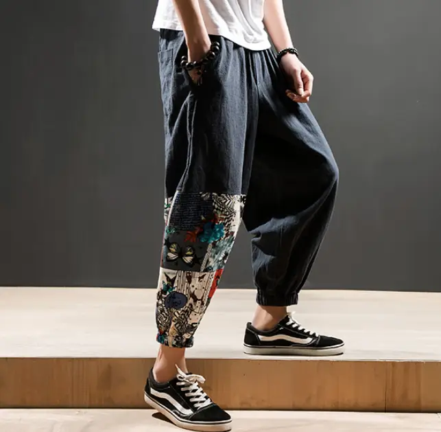 Cotton linen men's clothing men's casual loose Harem Pants