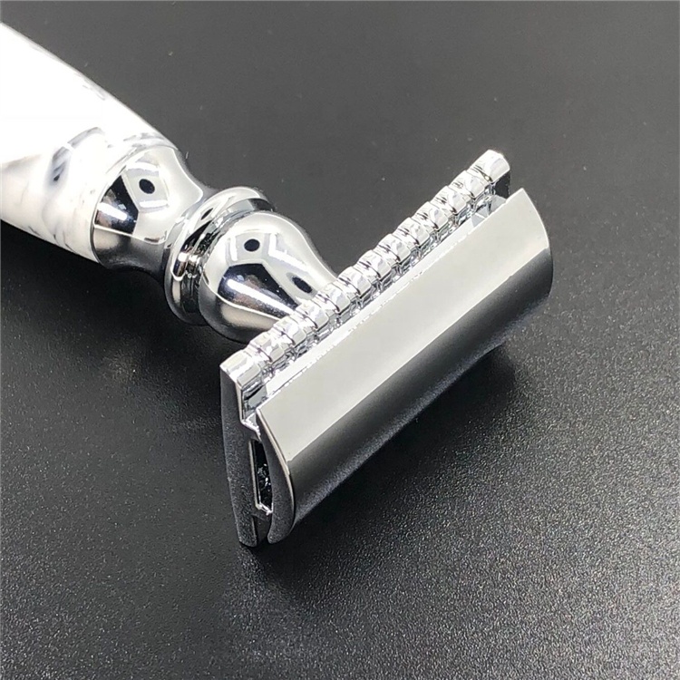 Factory Direct Sale Manual Black Resin Handle Men's Manual Shavers