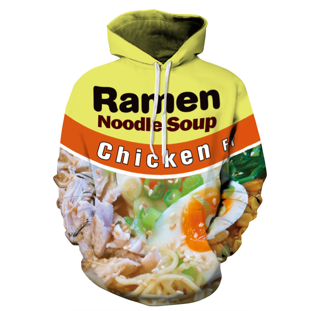 Fun 3D Sweater Digital Printing Chicken Beef Chocolate