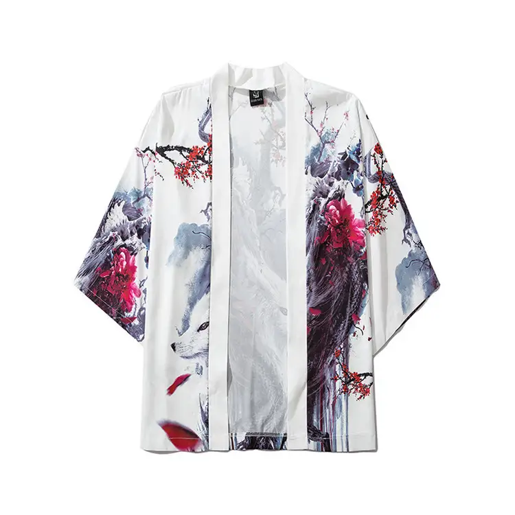 Bebovizi Japanese Crane Kimono Women Cardigan Yukata