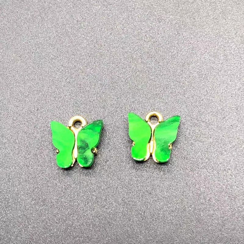 Color Preserving Alloy Acrylic Butterfly Pendant Handmade DIY Earring