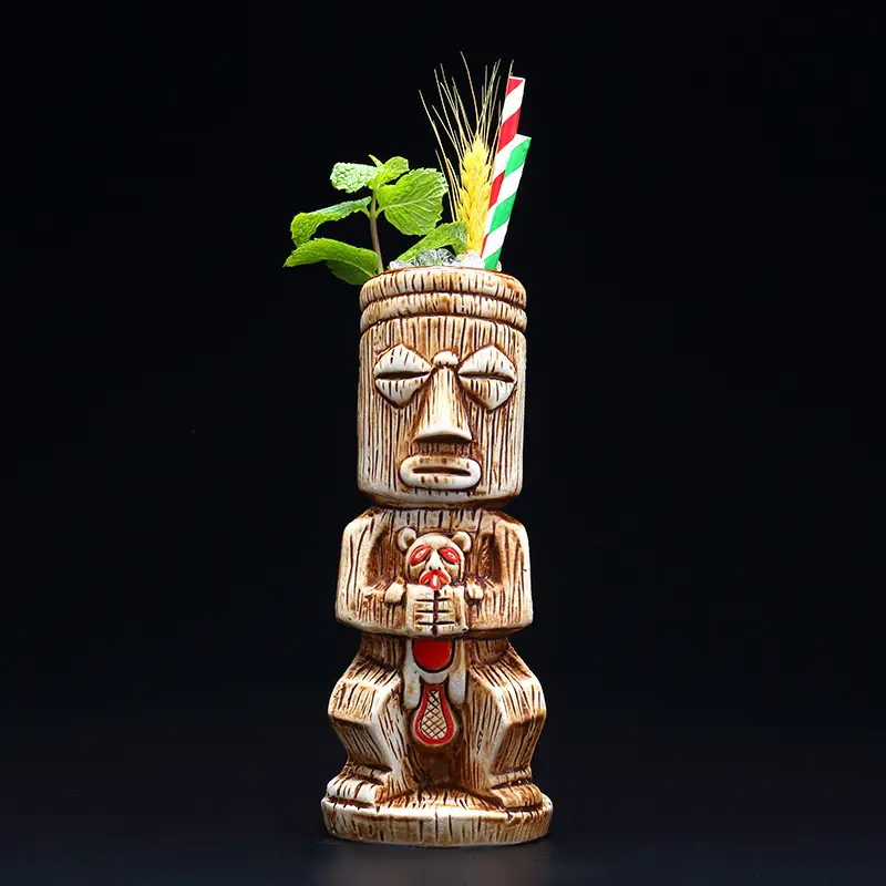 Creative Ceramic Cup TIKI MUG Cup Samif Cocktail Ceramic Cup Tiki Cup Zombie Cup Ceramic Wine Set