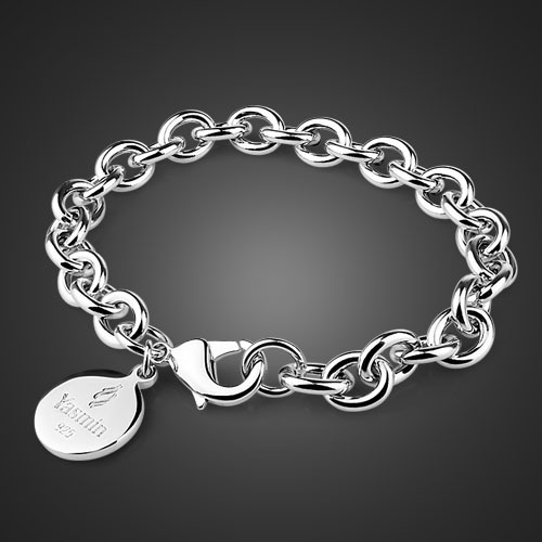 Fashion All-match Round Brand Bracelet Female Temperament Simple Jewelry