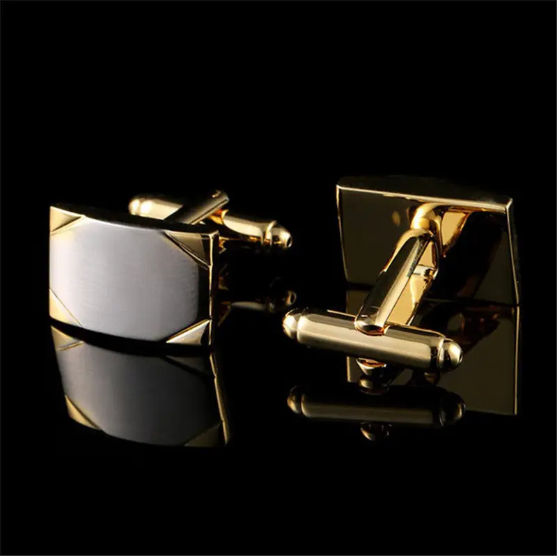 Real Gold Plating Two-color French Cufflinks Business