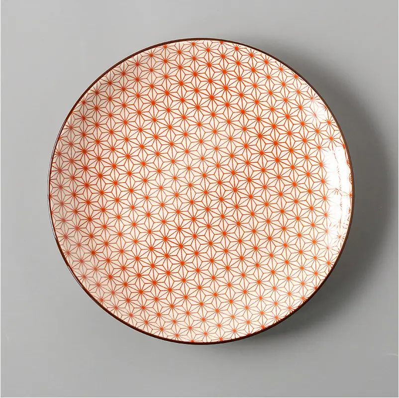 Creative Japanese Ceramic Dishes Dishes Dishes Large Flat Rice Dishes