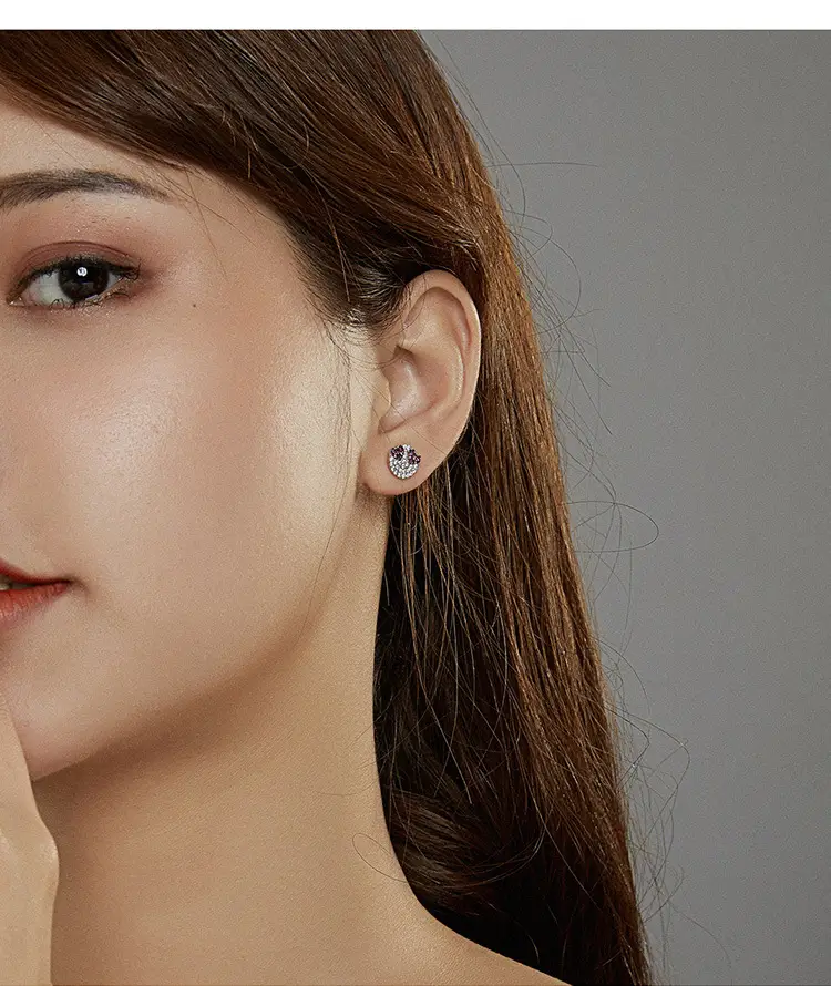 925 Sterling Slver Smiley Earrings