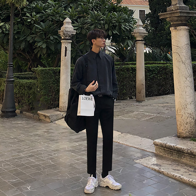 Temperament Retro Drape Non-iron Casual Shirt Loose