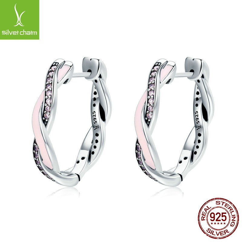 Korean fashion retro Tibetan Silver Oval half ring diamond earrings S925 Silver Earrings pas465