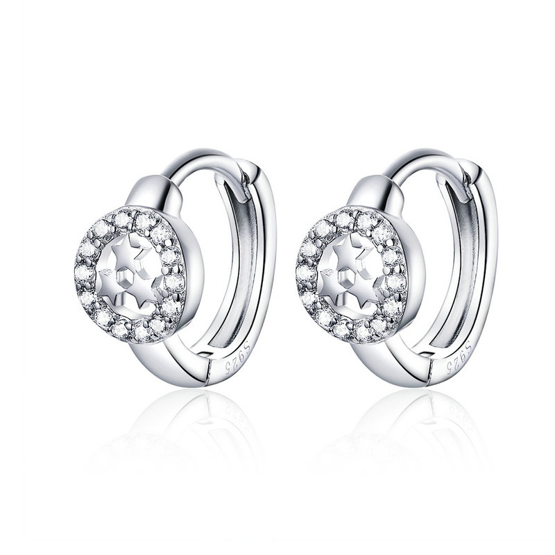 Simple Temperament Platinum-Plated Earrings 