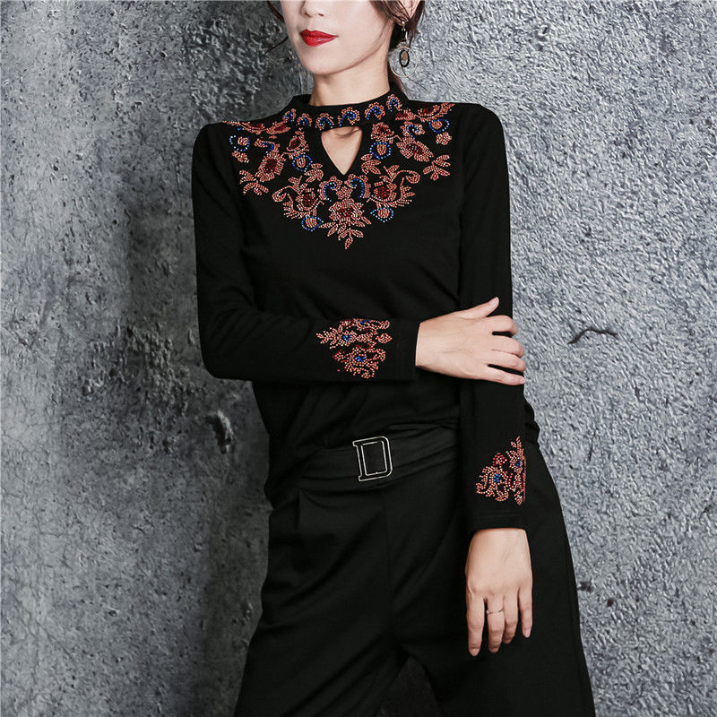 The New Slim Slimming Short Base All-match Ins Wind Loose Long-Sleeved T-shirt