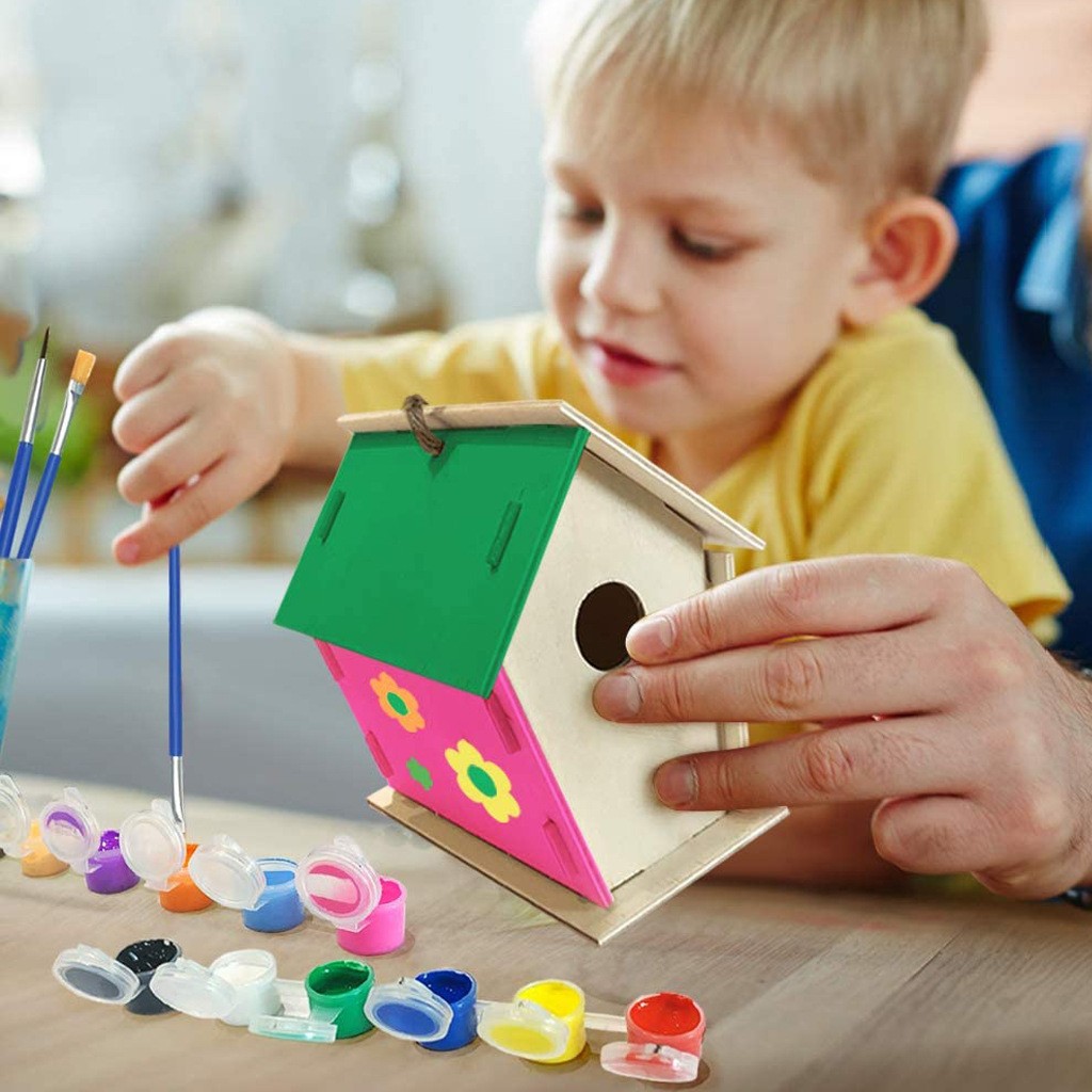 Hand-painted Bird House Outdoor And Indoor Pendant Crafts