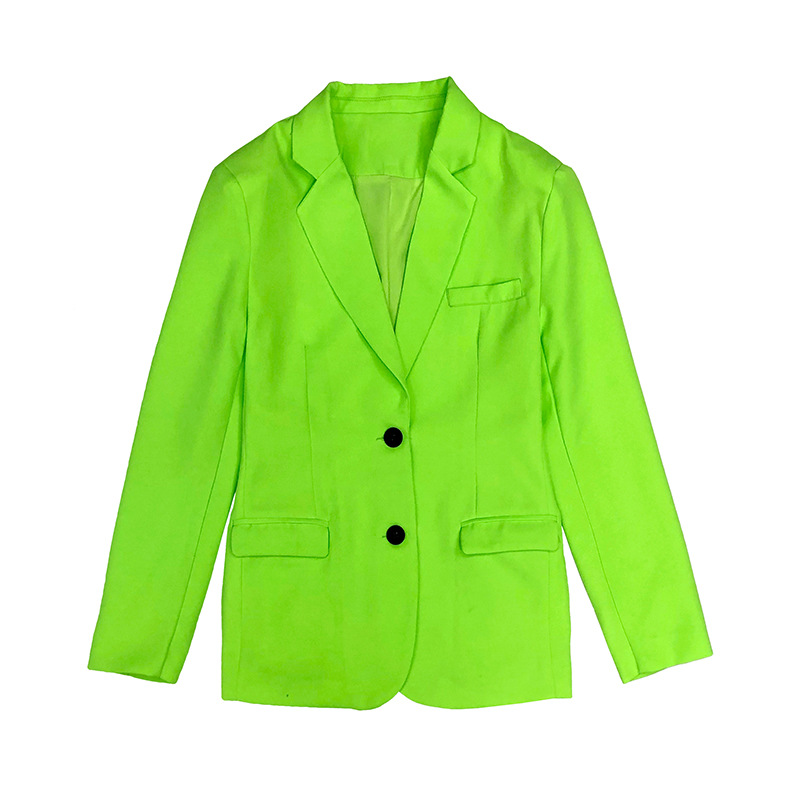 Fluorescent Green Long Sleeve Blazer