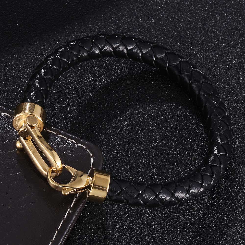 European and American Creative Personality Woven Leather Men's Bracelet