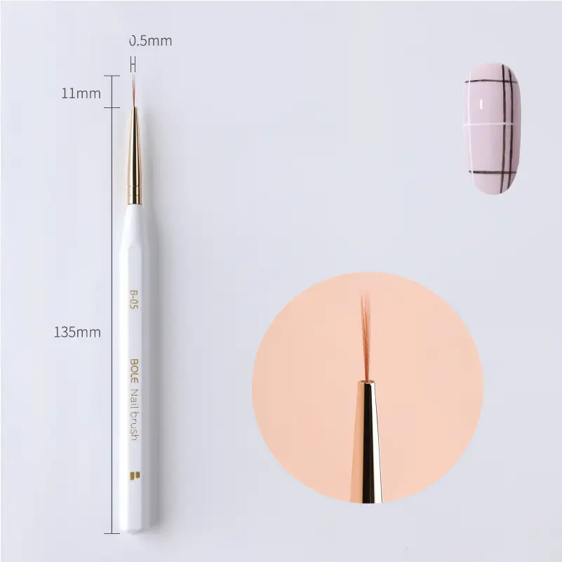 Bole Nail Pen Set Pull Line Pen Gradient Pen Stamping Pen Nail Fan Pen Smudge Painting Pen Phototherapy Brush