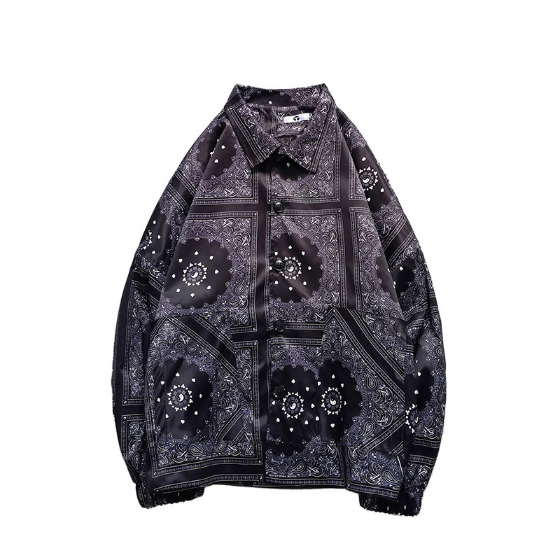 Men's Loose Plus Size Printed Thin Jacket