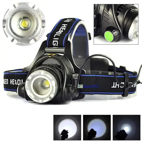 Adjust Telescopic Fishing Strong Light Zoom Headlight Outdoor