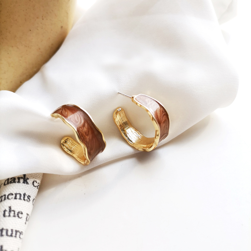 Personalized Retro Temperament C Word Drip Earrings