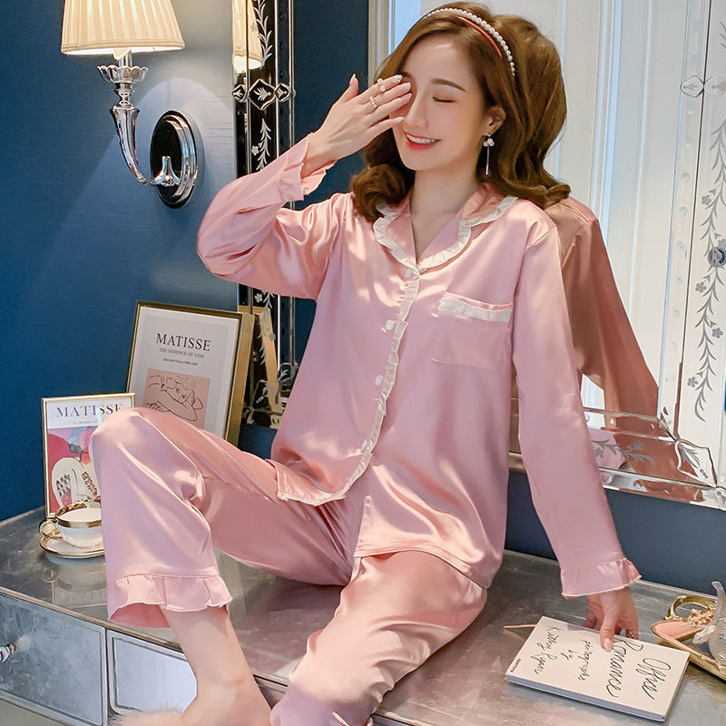 Title 4, Cute Silk Sexy Home Service Summer Two-piece Suit