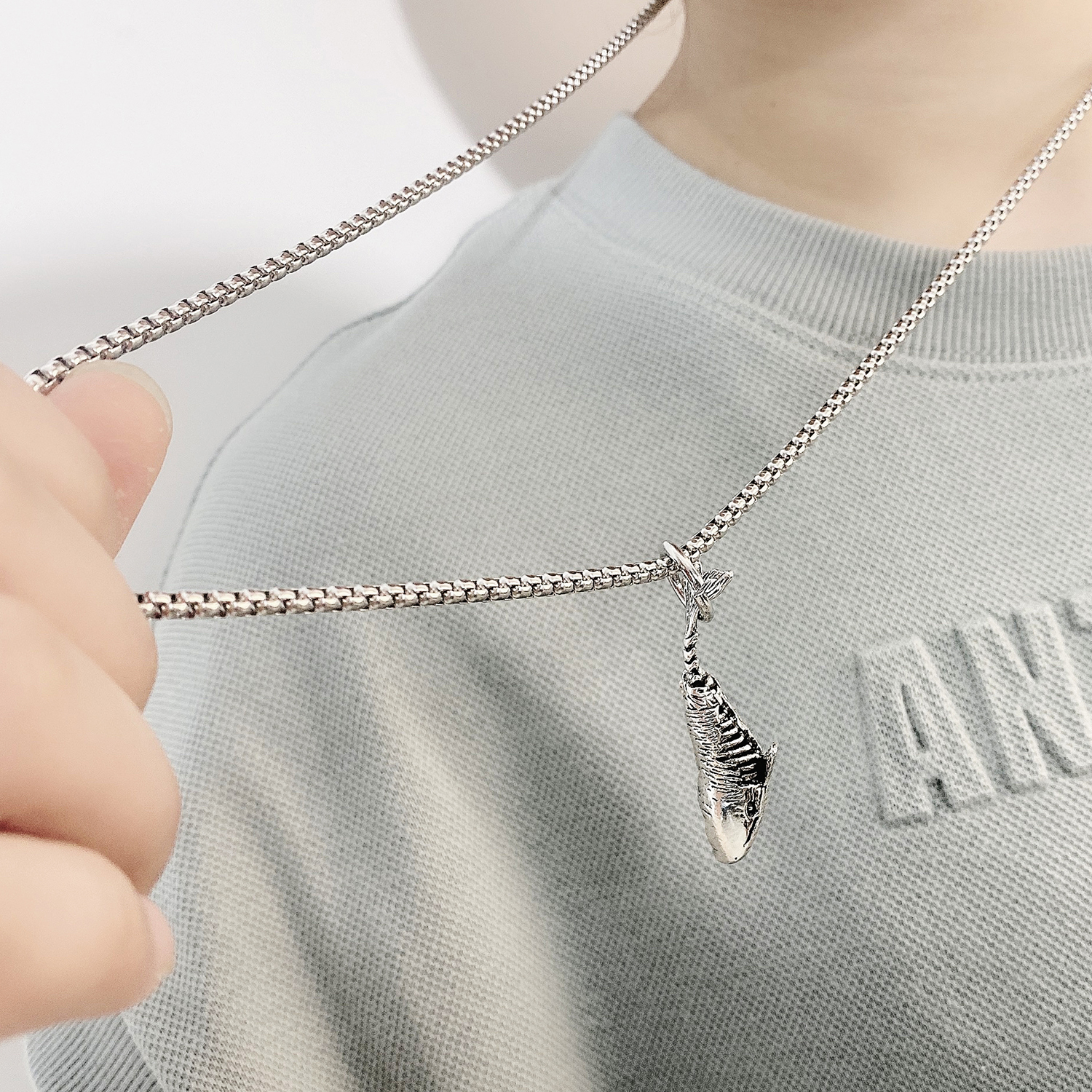 Whale Necklace Men And Women Hipster Ins Pendant Hip-Hop Personality