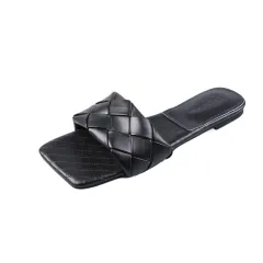 New Korean Style Flat-Heel Fashion Beach Shoes - Black - View 1