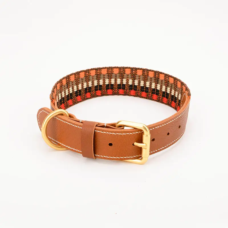 Dog Collar Woven Pet Collar Traction Rope Super Wide Medium Dog Large Dog