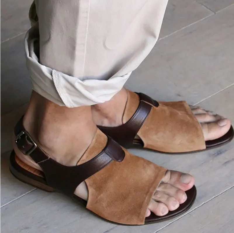 Flat Button-Down Sandals for Men Are in Style