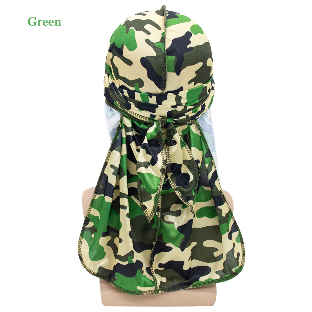 Title 8, Camouflage Print Long Tail Hair Care Baotou Pir...