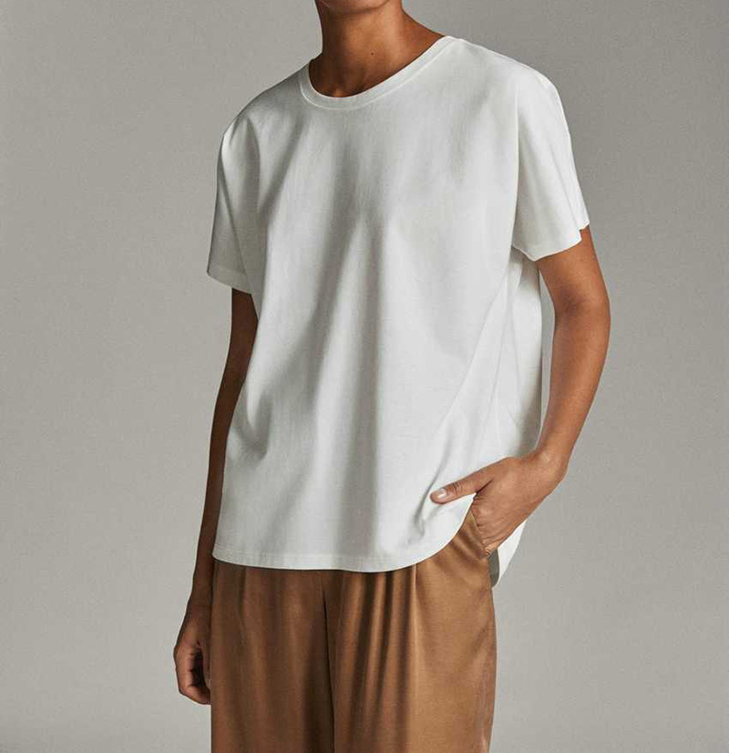 European And American Style Summer Four-Color Women's Solid Color Loose Loose Version Of Thin Short-Sleeved Basic Solid Color T-Shirt