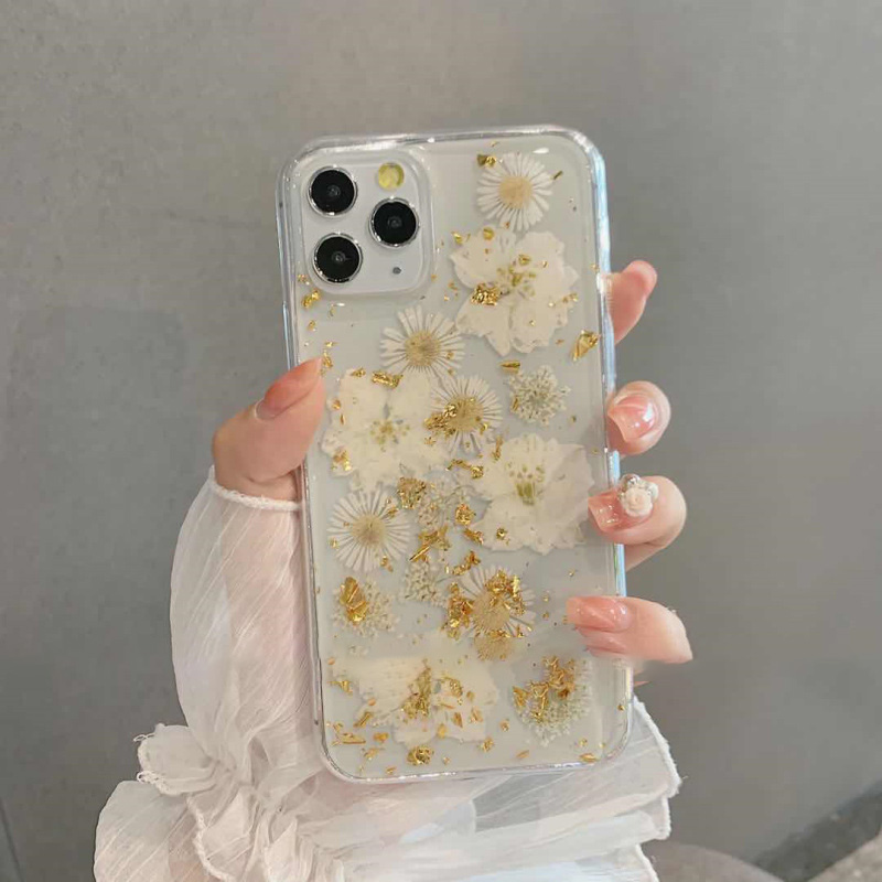 Compatible With , Compatible With  , Gold Foil Tin Foil Lotus For Iphone12pro Max Mobile Phone Shell  11 Soft Shell 78plus Female Xs Xr