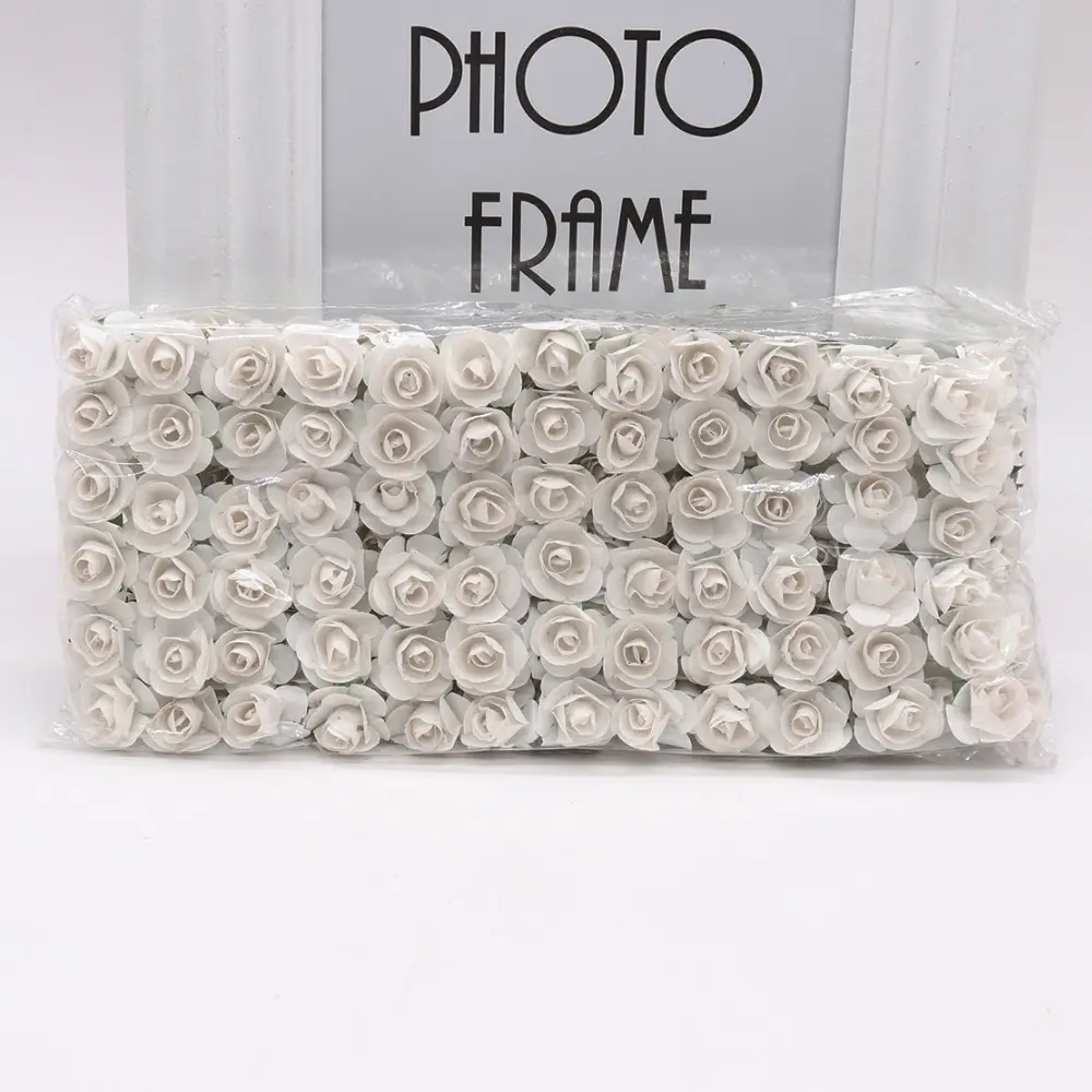 1.5cm Mini Artificial Paper Rose Bouquet DIY
