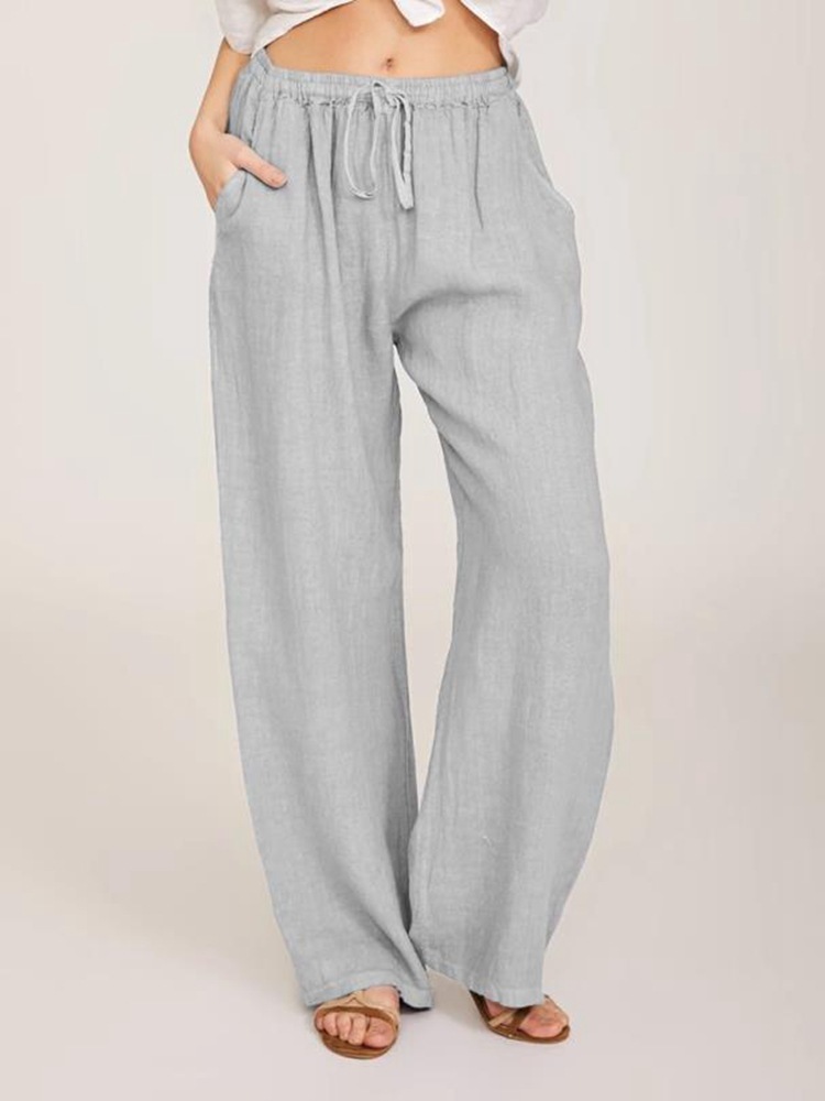 Women's Casual Cotton And Linen Loose Yoga Pants - Picture 8 of 12
