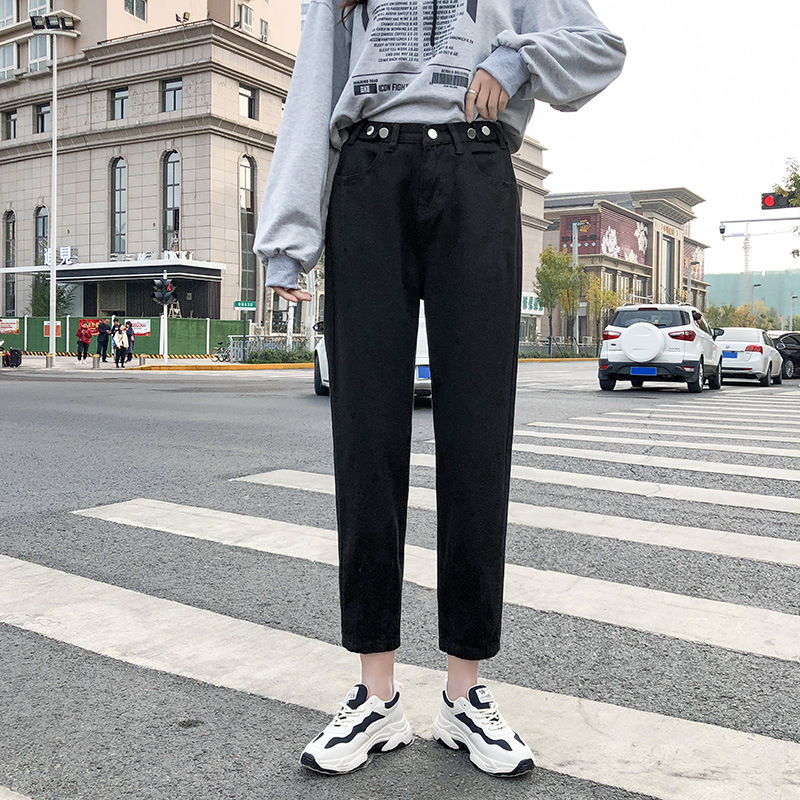 Highly Loose Wide-leg Straight-leg Casual Cropped Trousers