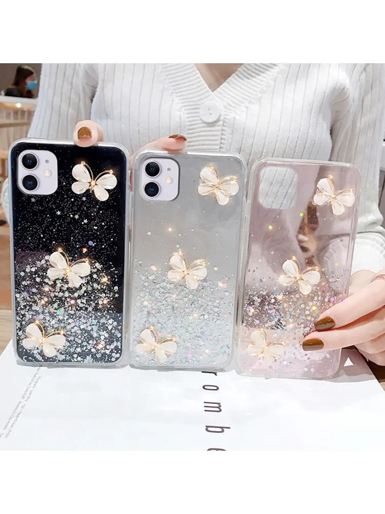 Compatible with Apple, Ins Wind Glitter Butterfly
