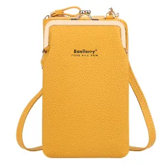 Ladies Crossbody Bag Korean Edition Lychee Pattern Goes With Everything - Yellow - View 1