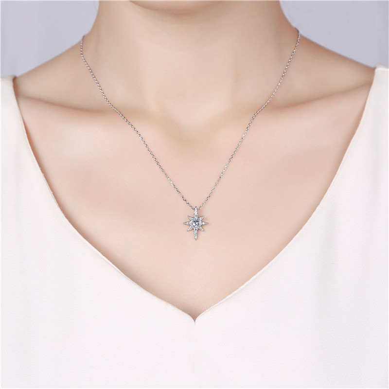 Japanese and Korean Fashion Six-pointed Star Sterling Silver Jewelry